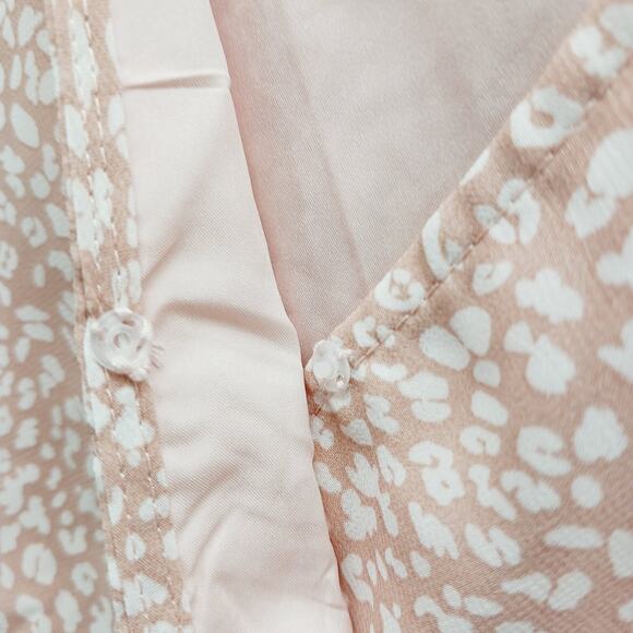 Dress Size L Pink Animal Fairy Coquette Soft Girl Romantic Whimsycore Faux Wrap - Picture 4 of 16